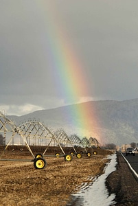 Irrigation line rainbow