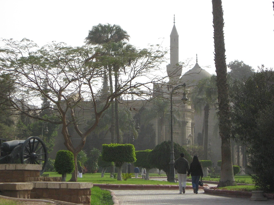 Couple Egypt garden