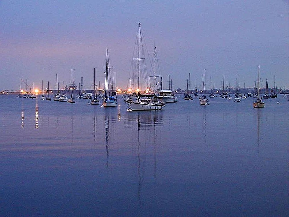 Dawn ocean water
