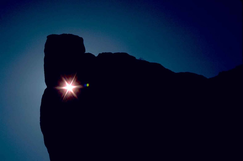 Evening monument rock