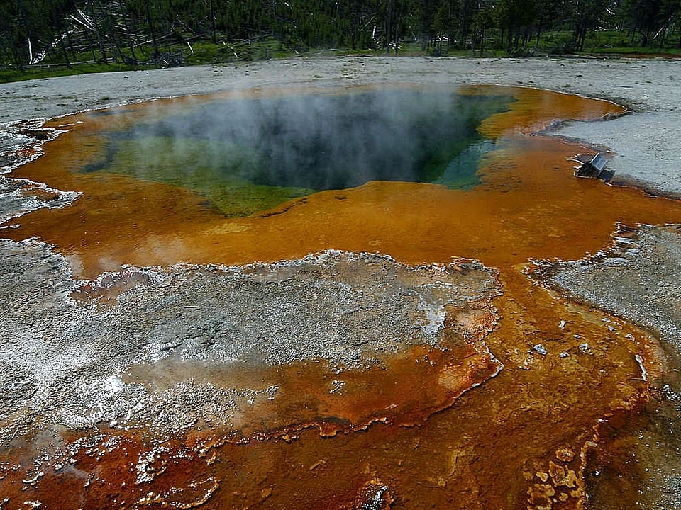 Emerald hot spring pool