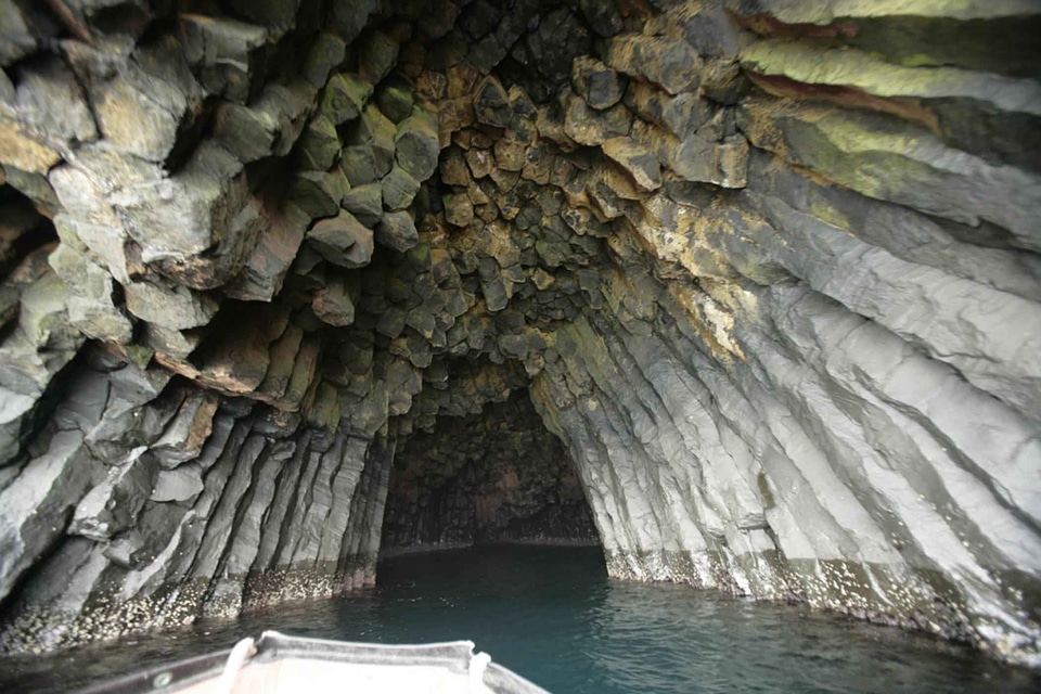 Basalt cave entrance