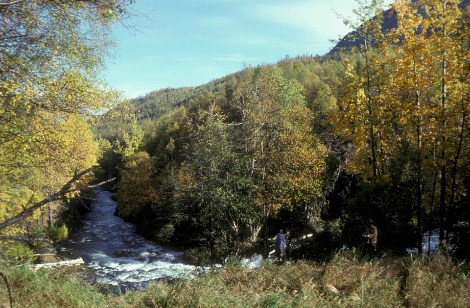 River russian waterfalls