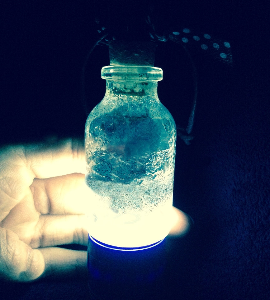 Bottle dark shadow play