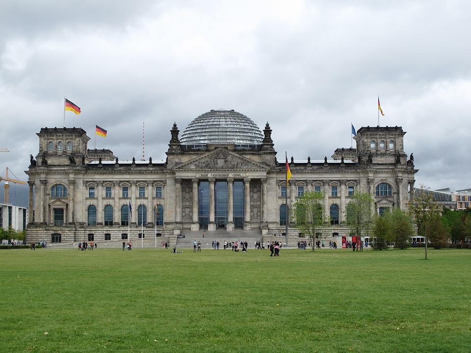 Glass dome building germany