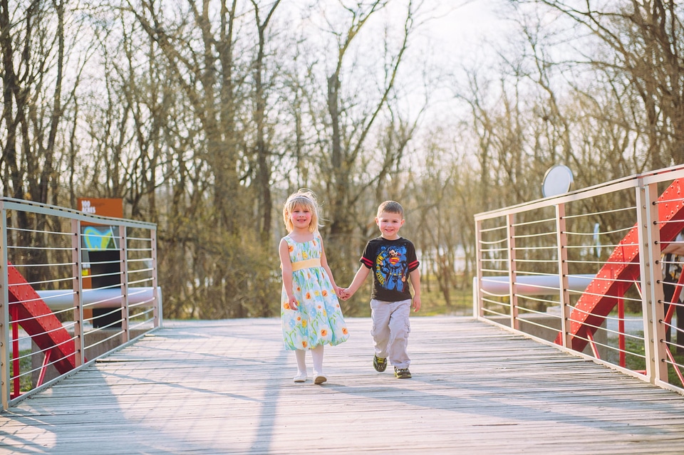 Walk bridge boy photo