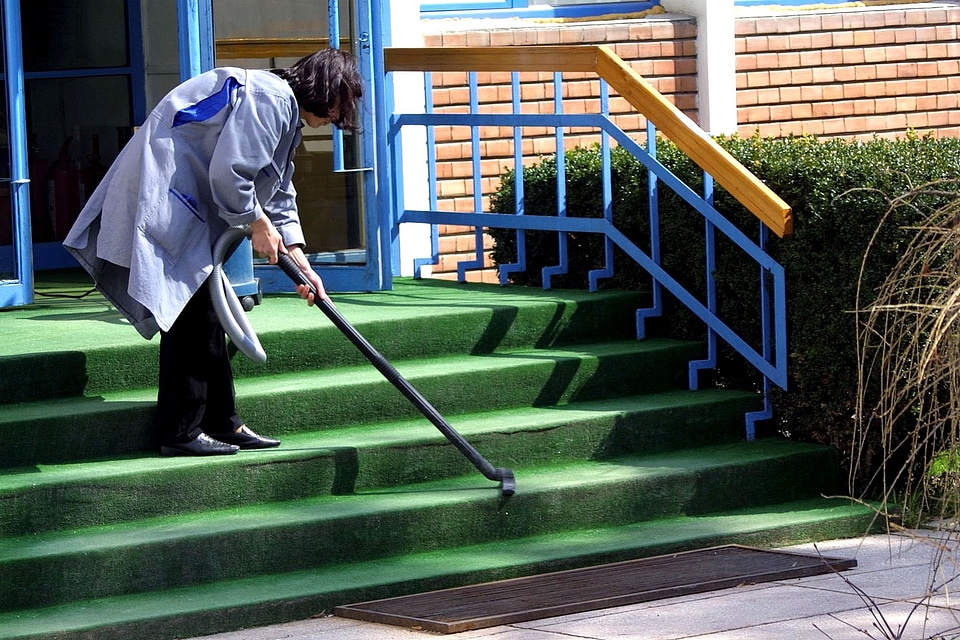 Cleaning ladder people