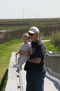 Boardwalk countryside husband