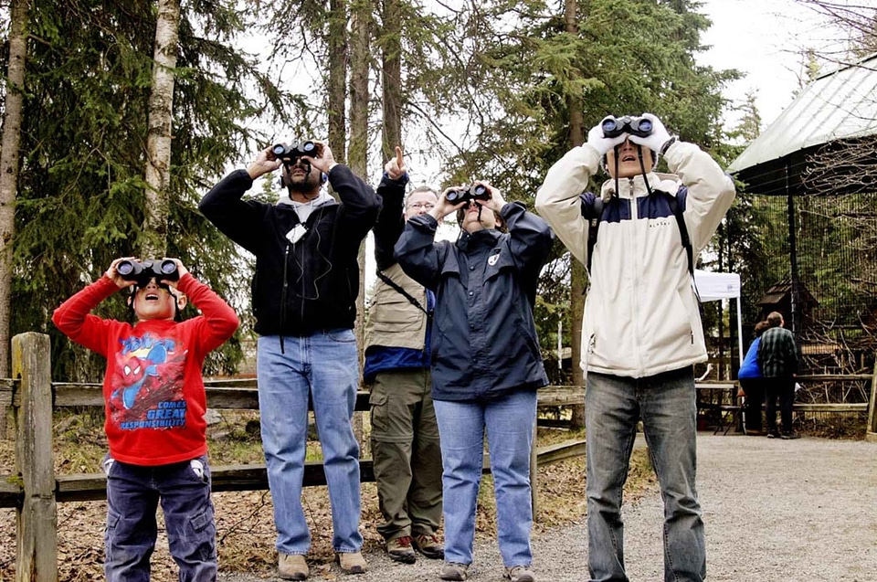 Binoculars group look