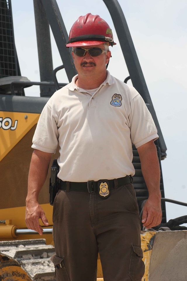Bulldozer dependent man