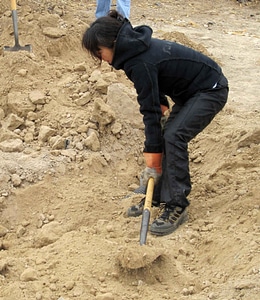 Building construction worker female photo