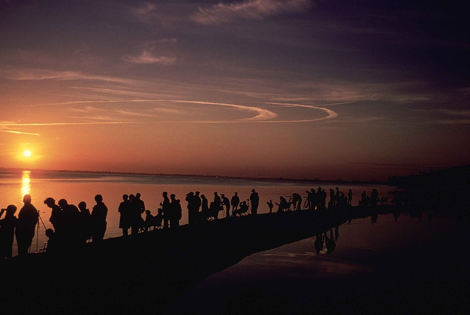 Coast people sunset