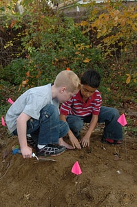 Boys earth playing