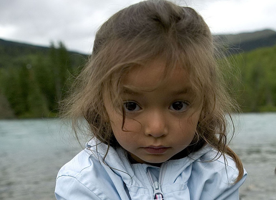 Face female child little