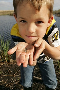 Boy fish little photo