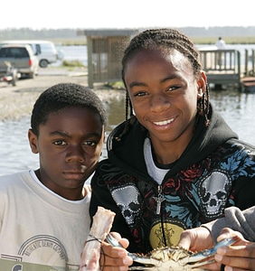 American boys crab photo