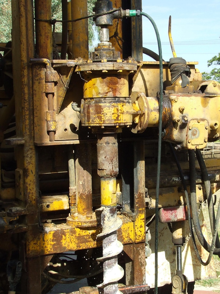 Boring equipment water