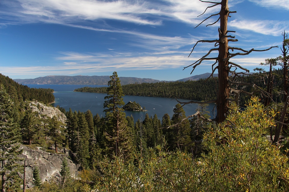 Lake island landscape