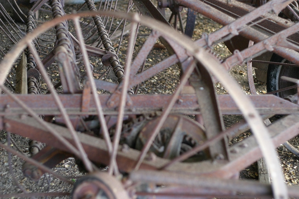 Ancient farm machinery