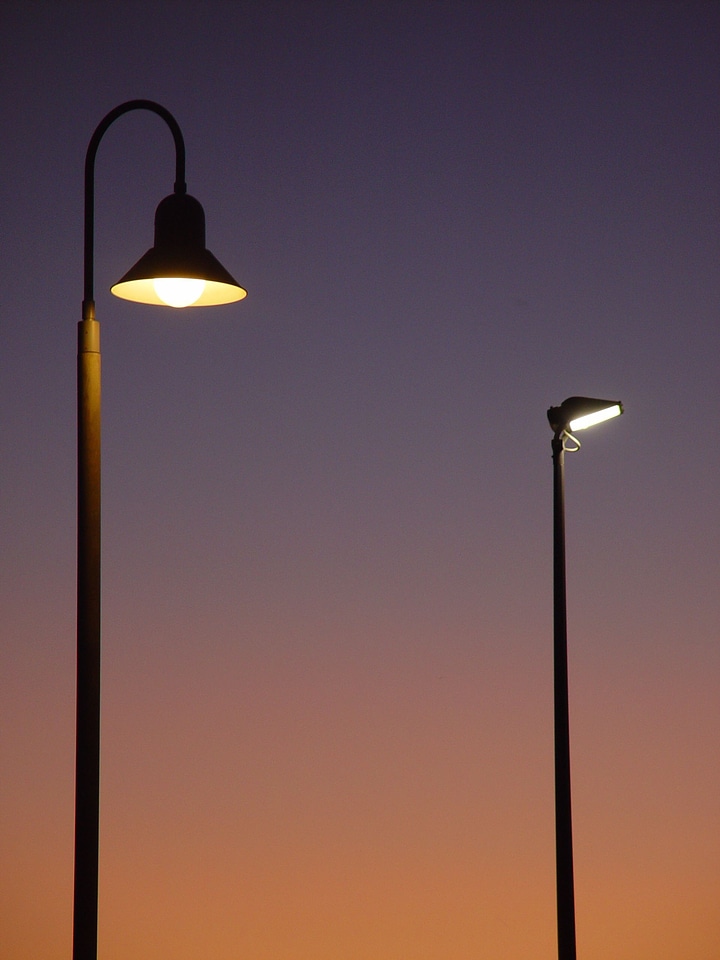 Evening lights road