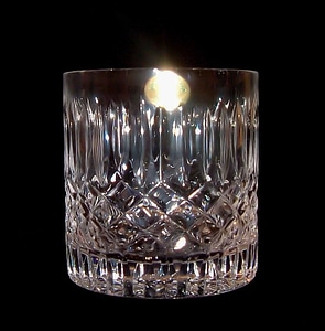 Close crystal glass