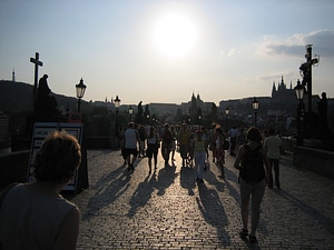Tourists tourism pedestrian