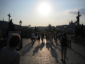 Tourists tourism pedestrian photo