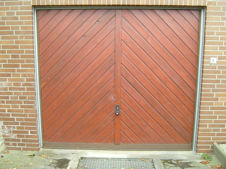 Doorway garage wooden