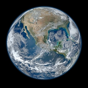 Globe spaceview blue