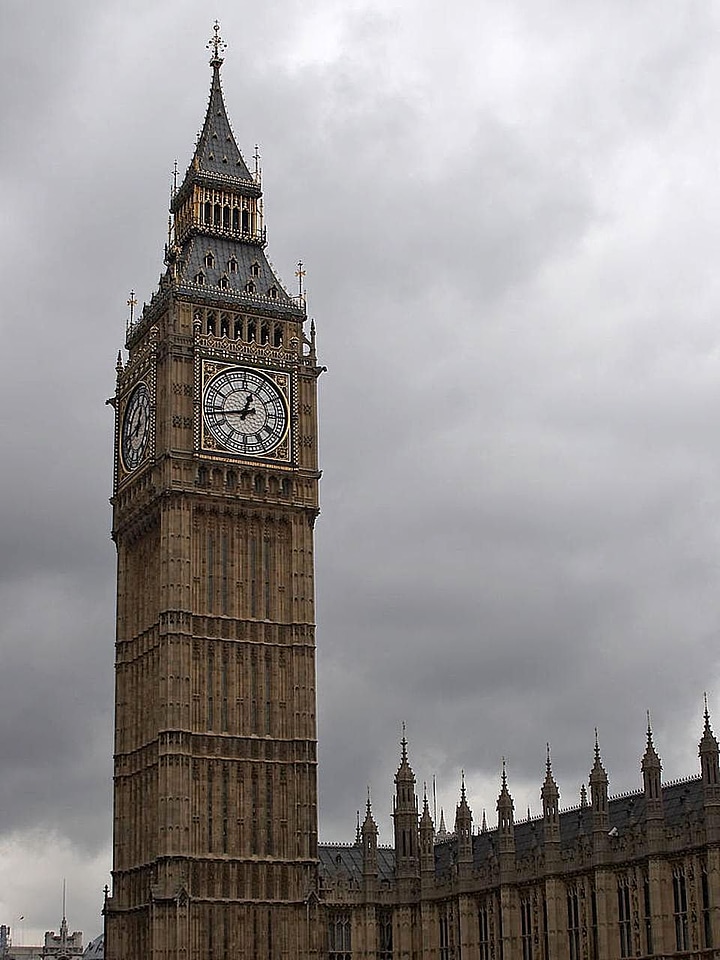 Building clock fall
