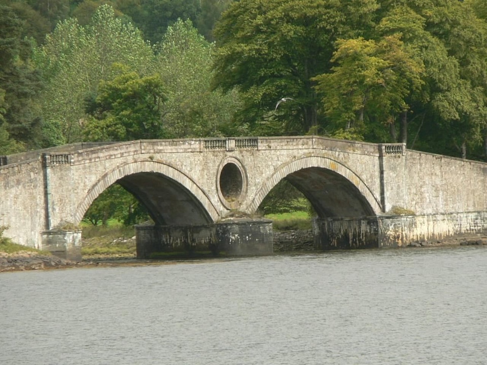 Ancient bridge lake