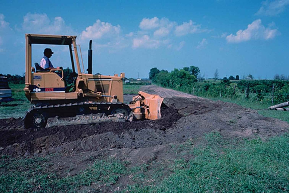 Bulldozer earth 