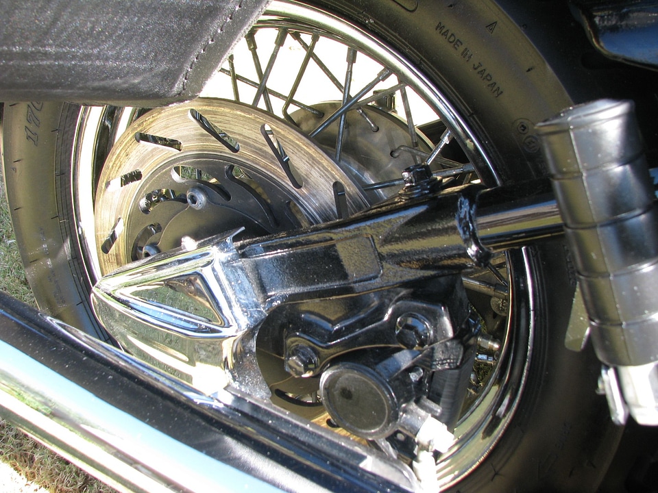 Close close-up motorcycle
