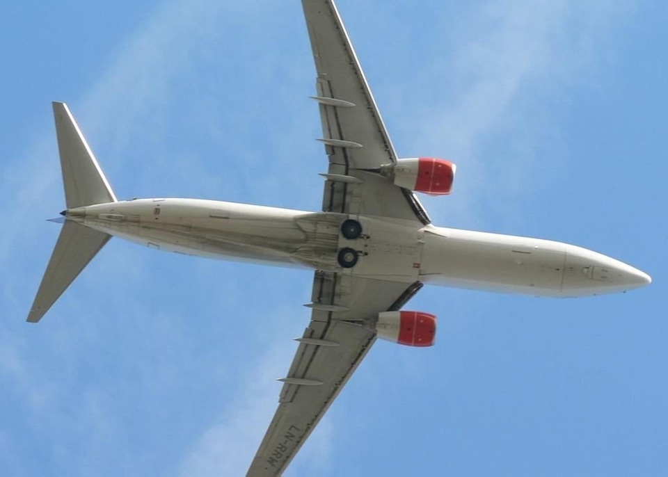 Airplane close close-up photo