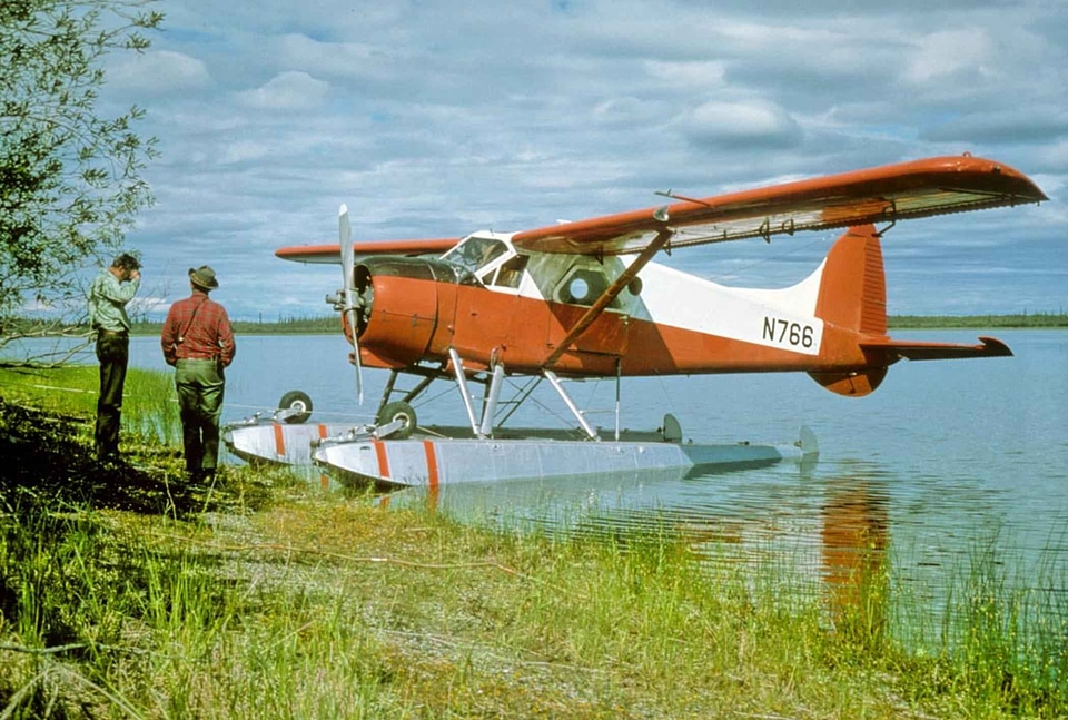 Airplane float shoreline