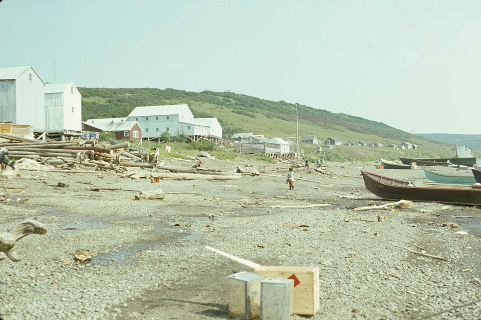 City mountain shoreline