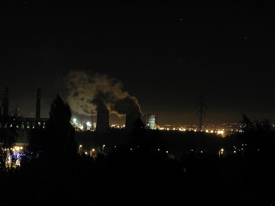 City evening industrial