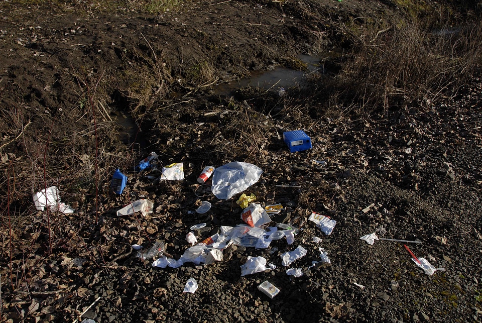 Close close-up garbage