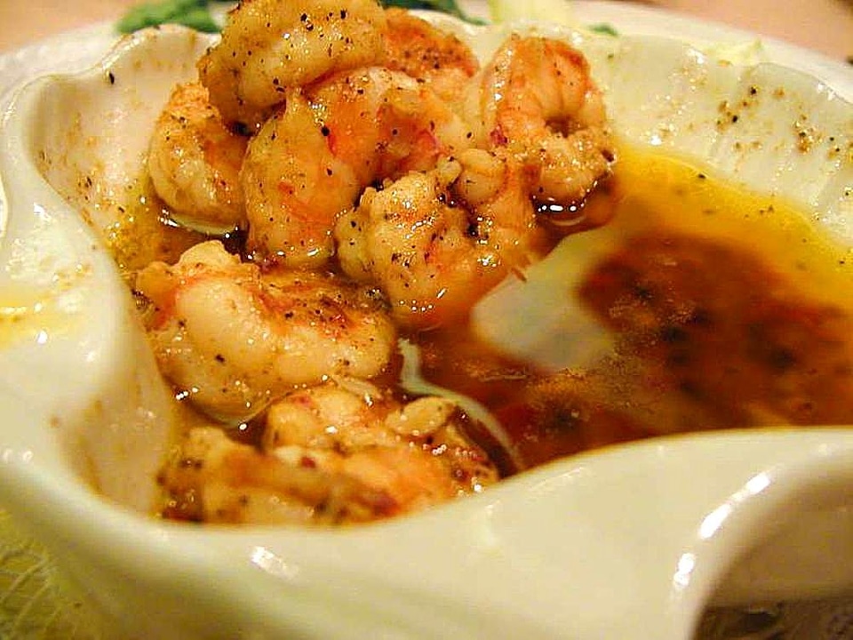 Dinner food scampi