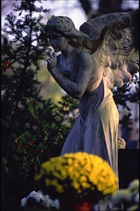 Sculpture graves the tomb of