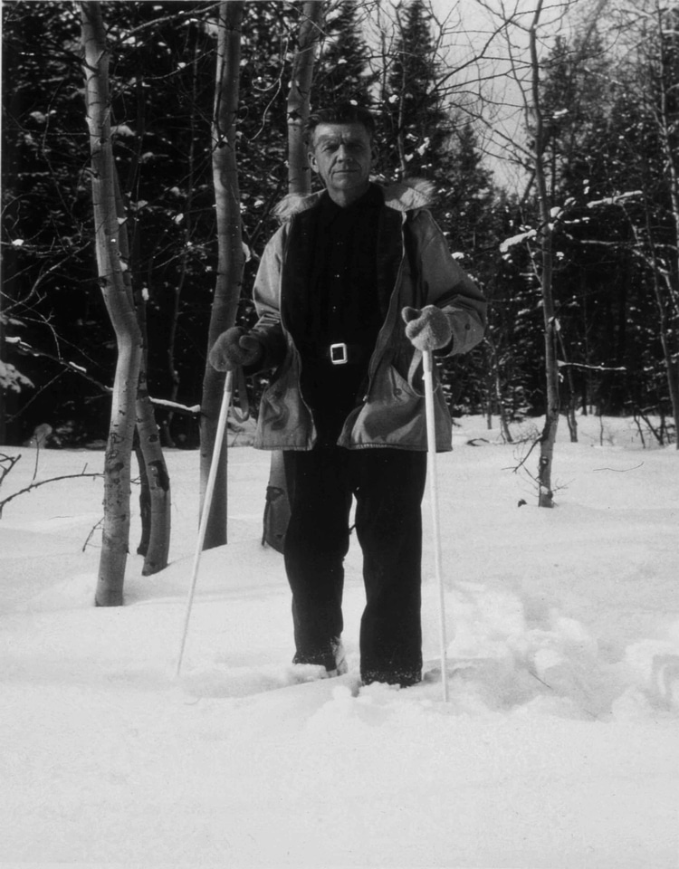Husband snow standing