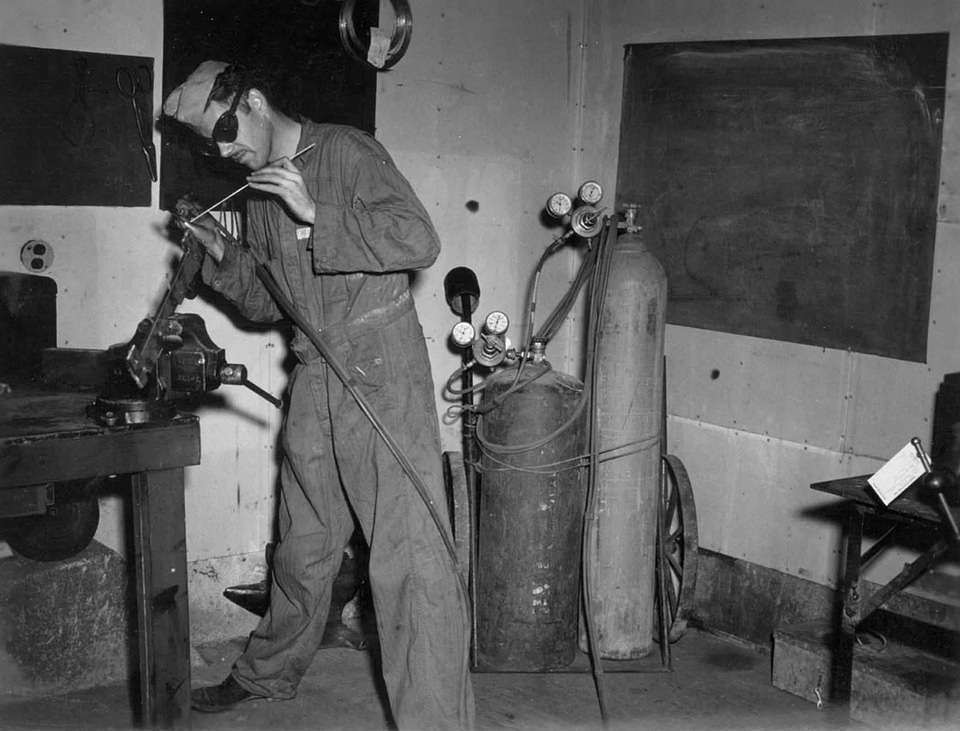 Apparatus construction worker welding
