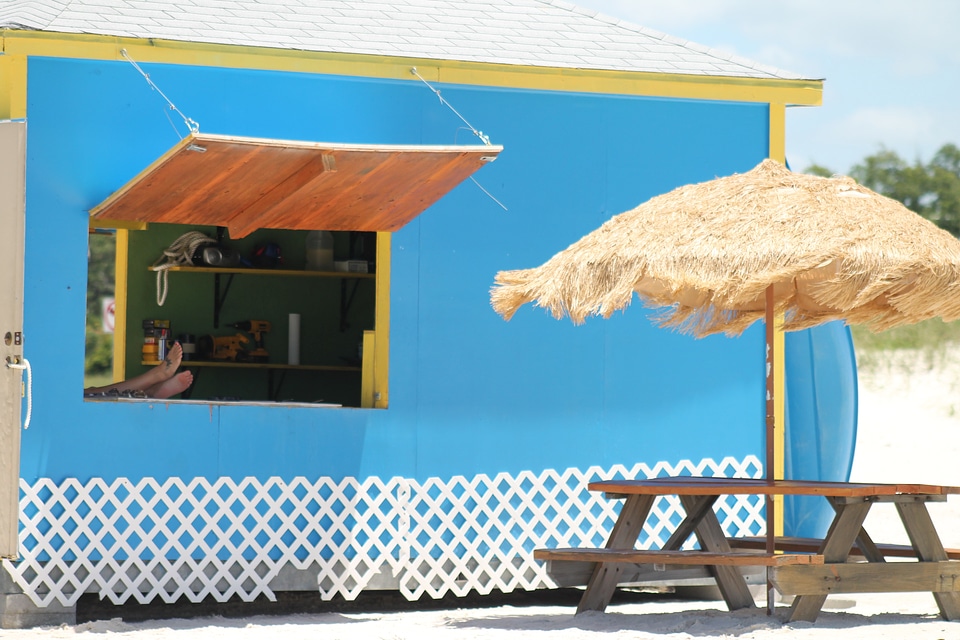 Stand summertime sunshade