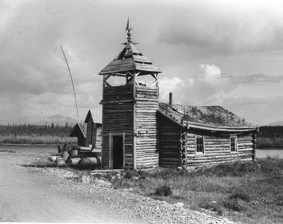 Black black and white church