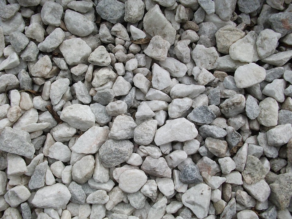 Gravel gray stones