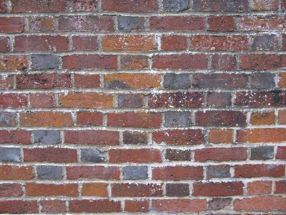 Red stone stone wall