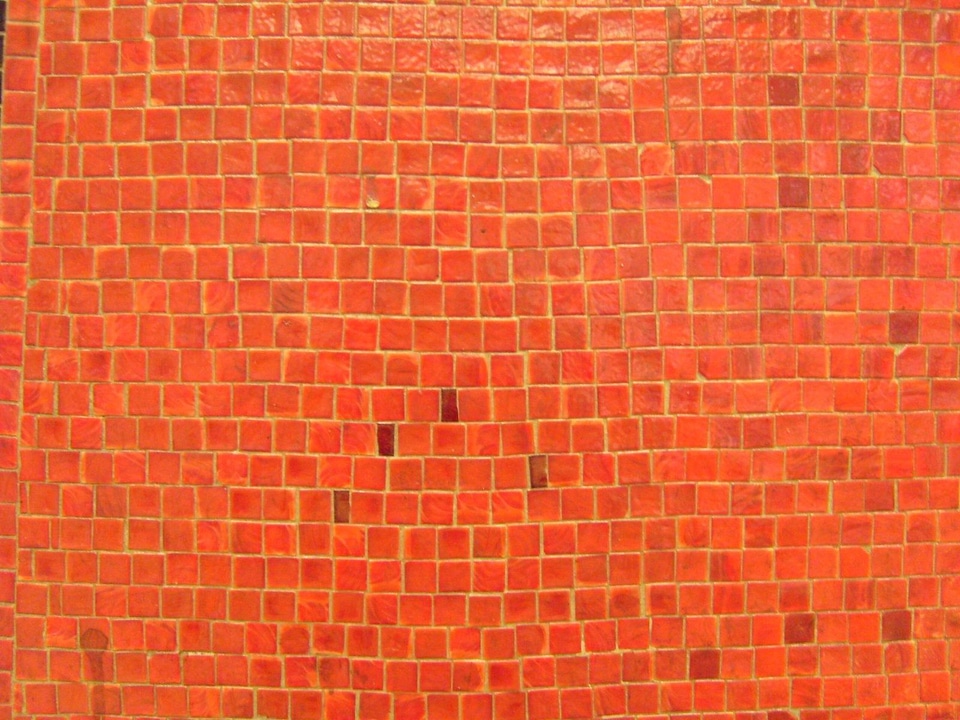 Mosaic orange wall