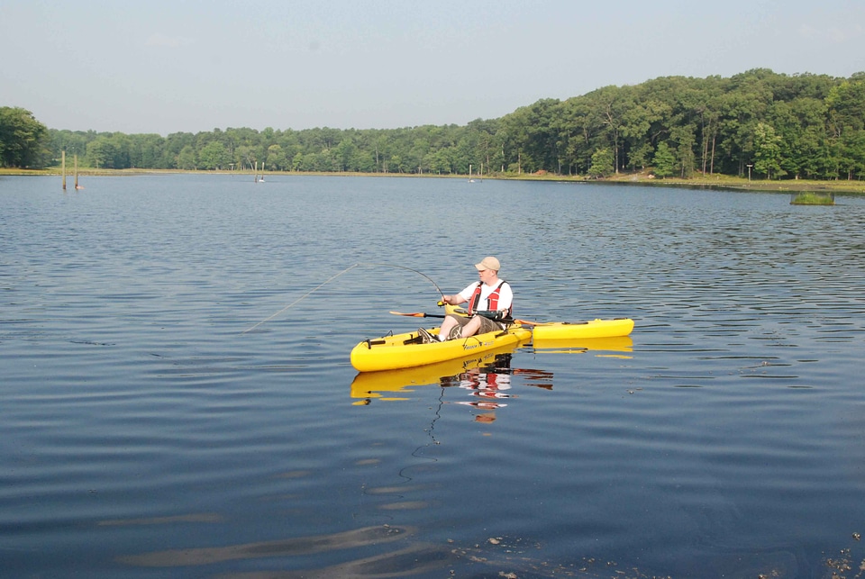 Calm canoe fishery