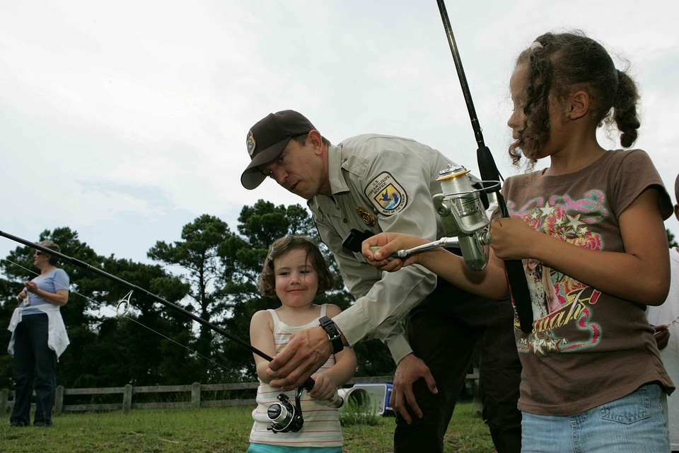 Female Child fishery little photo