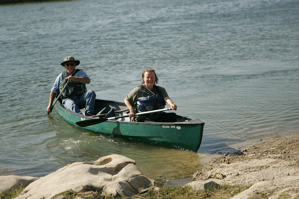 Aquatic canoe canoeing